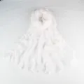 White starry sequin long scarf for women, breathable soft shawl and hijab for summer. - White