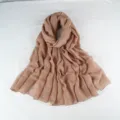 Starlight sequin long scarf breathable soft shawl solid color hijab sun protection wrap - Khaki