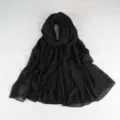 Black sequin long scarf, breathable and soft shawl hijab for women, solid color sun protection. - Black