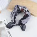 Floral print cotton linen small square scarf spring summer stylish neckerchief for women - Paisley 7