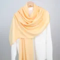 Solid color rayon linen scarf for women, elegant long retro shawl and versatile spring accessory. - 180cm / Yellow
