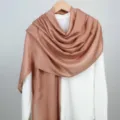 Solid color linen rayon scarf women long retro shawl elegant versatile wrap spring wear. - 180cm / Champagne