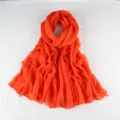 Orange sequin scarf for women lightweight breathable long shawl wrap versatile fashion accessory - Bright Orange