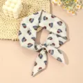 Japanese style cotton linen small square scarf, elegant floral print neck ribbon for women. - Pattern 10