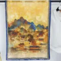 Elegant Chinese style printed long silk scarf fashion vintage landscape design women wrap new - 70-180cm / Style 13