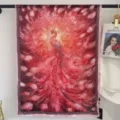 Chinese style phoenix feather printed long silk scarf elegant burnout craft women fashion shawl - 70-180cm / Style 18