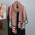 Classic plaid shawl scarf for women, lightweight cotton linen fashion travel neck wrap. - 2025 New Arrival 5
