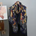 Korean style spring summer cotton linen scarf thin smooth shawl beach sun protection - 2025 New Style 7