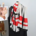 Women spring summer casual colorblock striped lightweight scarf shawl daily sun protection - 2025 New Style 9