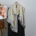 Korean style spring summer cotton linen scarf thin smooth shawl travel sun protection beach towel - 2025 New Style 13