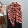 Women cotton linen scarf vintage geometric print summer sun protection shawl wrap new - 2025 New Style 16