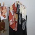 Women fashion geometric houndstooth scarf lightweight shawl spring summer sun protection beach wrap - 2025 New Style 26