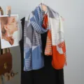 Spring summer women stylish geometric print scarf lightweight sun protection beach shawl scarf. - 2025 New Style 28