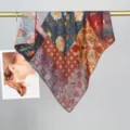 Foulard Carre Patchwork Floral Peinture a l'Huile Vintage Style Artistique Variante - Motif Floral 19