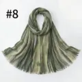 Damen gruener gradient knitter schal stilvolle lange modal tuch mode alltag accessoires - Stil #8