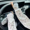Ice silk sun protection sleeves for women, driving UV shielding arm covers, polka dot. - Style 6 (Double F Monogram)