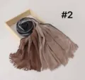 Gradient modal scarf detail, lightweight women's shawl, elegant draped fabric close up. - Pattern #2