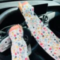 Floral print sun protection ice silk sleeves for women driving outdoor cooling arm covers - Style 11 (Fresh Floral)