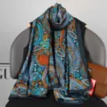 Women fashion long silk scarf elegant paisley print lightweight shawl neck wrap 2025 new - Style 15