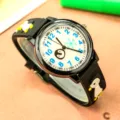 Orologio al quarzo bambino design pinguino simpatico impermeabile cinturino nero - Nero