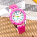 Kinder Rosa Armband Quartez Uhr mit bunter digitaler Zifferblatt und stilvollem Design. - Fuchsia