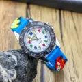 Kids 3D Cartoon Car Quartz Watch Blue Silicone Strap Children Gift Watch New Style - Black
