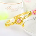 Montre quartz femme coeur creux chaine, elegante montre bracelet etudiante avec cadran rose. - Style ajouré - rose doré