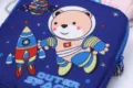 Cartoon astronaut sanitary napkin storage pouch portable cute period pad organizer bag - Space Bear