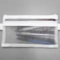 White mesh double layer pencil pouch clear stationery storage bag for school office supplies - White