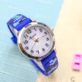 Orologio elettronico mimetico per bambini con cinturino blu, quadrante luminoso, studenti. - Blu Mimetico