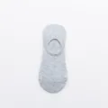 Women cotton invisible socks low cut anti slip solid color breathable basic daily wear item - One Size / Gray