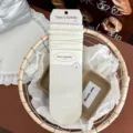 Ins μινιμαλιστικές λευκές κάλτσες με βολάν κορεάτικες γλυκές δαντελωτές βαμβακερές - Ένα μέγεθος / Παντού Καρδιές