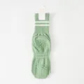 Non-slip yoga socks with grip dots, mid-calf cotton sports socks for pilates fitness. - Light Green