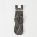 Professional non-slip yoga socks for men and women, breathable cotton sports socks with grip. - Gray