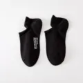 Damen schwarze kurze Socken reine Baumwolle atmungsaktiv Sommer dünne Baumwollsocken - 35-40 / Schwarz