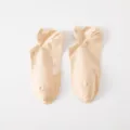Chaussettes basses pour femme en pur coton couleur de peau respirantes invisibles douces - 35-40 / Khaki