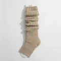 Beige πλεκτές γκέτες ποδιών με σκέλος, ζεστές μακριές χειμερινές κάλτσες y2k fashion - Ένα μέγεθος / Χακί