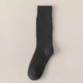 Dark grey thick fleece loop women winter long warm knit socks casual thermal tube hosiery - One Size / Dark Gray