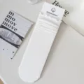 White ruffles mid-tube socks, comfortable cotton-feel daily wear, stylish solid color variant. - White