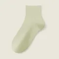 Damen hellgrüne Baumwolle Kurzsocken, atmungsaktive Sommersocken, bequeme niedrige Socken. - Hellgrün