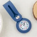 Montre de poche en silicone bleu, montre quartz pour étudiants avec clip de sac à dos. - Bleu