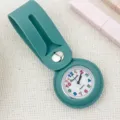 Montre de poche infirmière en silicone vert chiffres colorés quartz joli style étudiant - Vert foncé