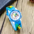 Kids cute excavator watch blue cartoon waterproof electronic watch for boys and girls - Model C 9-Position / Light Blue