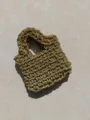 Goldene Perlen Strick Mini Handtasche, glitzernde Strass Abendtasche mit luxuriöser Textur. - 14cmx13cmx3cm / Gold