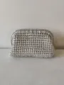 Borsa a mano intrecciata metallica fatta a mano con un design speciale per donna elegante - 20*9*11cm / Argento