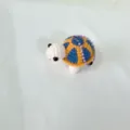Porte-clés tortue au crochet fait main mignon pendentif de sac tricoté accessoire cadeau - 8*5CM / Bleu-Jaune