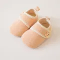 Scarpe Neonato Primi Passi Morbide Antiscivolo Bimba Scarpine Rosa Con Strappo In Velcro - Taglia 11 (0-6 mesi) / rosa ciliegia