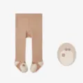 Thickened fleece baby tights autumn winter warm cute capybara footed leggings infant - 18/20 (6-12 Months) / DK Capybara