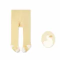 Baby fleece-lined thick tights cute warm winter footed pants for newborns infants toddler - 18/20 (6-12 Months) / DK White Goose