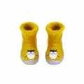 Winter Kleinkind Anti-Rutsch weiche Sohle Plüsch Bodensocken Schuhe mit gelbem Pinguin. - Gelber Pinguin / 20-21 [12.5CM]